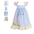 Blueberi Boulevard Baby Girls Gingham Bumblebee Sundress, Size 6-9Mo by Vanessa Jane