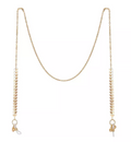 Unwritten Gold Flash Plated Leaf Design 27in Glasses or Face Mask Chain by Vanessa Jane