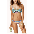 Bar lll Women Sunburst One Shoulder Bandeau Bikini Top Swimsuit, Size XL by Vanessa Jane