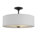 Progress Lighting Inspire Collection Graphite 3-Light 18in Semi-Flush Mount by Vanessa Jane
