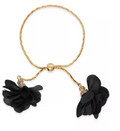 Inc International Concepts Imitation Pearl and Fabric Flower Bolo Bracelet by Vanessa Jane