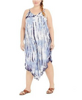 Raviya Plus Size Tie-Dyed Jumpsuit Swim Cover-Up Womens Swimsuit by Vanessa Jane