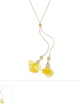 Inc Fabric-Flower 37 Inches Lariat Necklace by Vanessa Jane