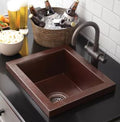 Native Trails Manhattan 17 x 15 Single Basin Drop In 16-Gauge Copper Bar Sink by Vanessa Jane
