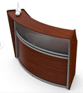 Linea Italia, Inc 70W Curved Reception Desk, Cherry by Vanessa Jane
