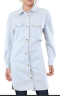 Blanknyc Shacket Long Sleeves Shirt Jacket, Size Medium by Vanessa Jane