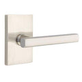 Emtek Modern Rectangular Rosette with Freestone Dummy Leverset, Satin Nickel by Vanessa Jane