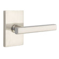 Emtek Modern Rectangular Rosette with Freestone Dummy Leverset, Satin Nickel by Vanessa Jane
