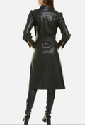 Gracia Puff Sleeve Trench Coat, Size Small by Vanessa Jane