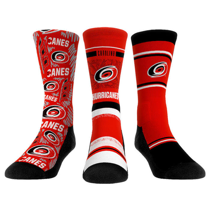 Carolina Hurricanes - 3-Pack by Rock 'Em Socks