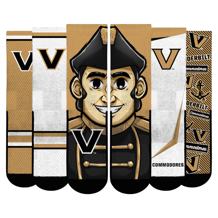 Vanderbilt Commodores - Super Fan Bundle 5-Pack by Rock 'Em Socks