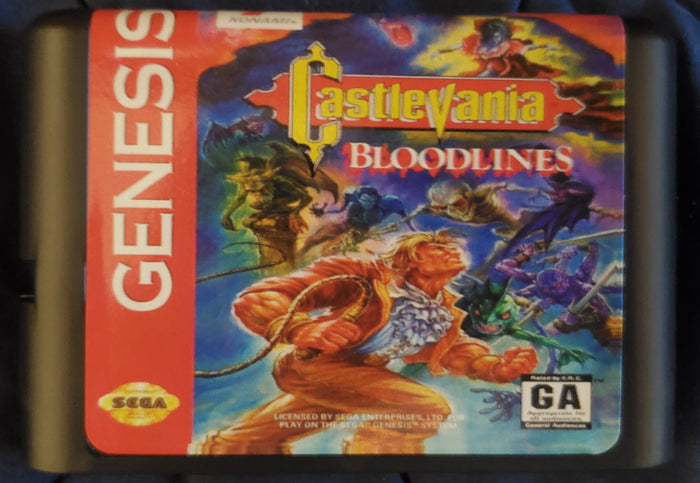Castlevania Bloodlines Sega Genesis Mega Drive Video Game Cartridge 1994 by VintageVideoGameStore