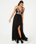 Nightway Embroidered Corset Lace-up Gown by Vanessa Jane