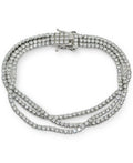 Rh Macy Cubic Zirconia Multi-Row Statement Bracelet in Sterling Silver by Vanessa Jane