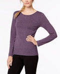 Ideology Women's Cutout-Back Long Sleeve Knit T-Shirt by Vanessa Jane