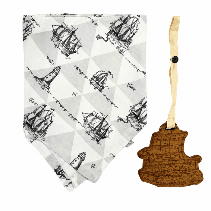 gift set | Boat lovie bib 2pc by Finn + Emma