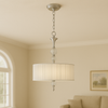 World Imports Bayonne Collection 3-Light Brushed Nickel Inverted Hanging Pendant