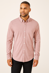 Threads 4 Thought Mens Mika Pique Button-Down Shirt in Heather Lilac, M