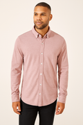 Threads 4 Thought Mens Mika Pique Button-Down Shirt in Heather Lilac, M by Vanessa Jane