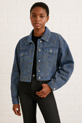 WeWoreWhat Cropped Jean Jacket, Size XS by Vanessa Jane