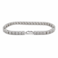 7.3 Ct Round White Topaz Prong Silver Tennis Bracelet by Fine Color Jewels