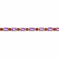 16.96 Ct Multi-Gemstone Prong Yellow Gold Plated Silver Alternating Inline Box Clasp Tennis Bracelet by Fine Color Jewels