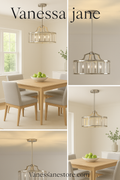 EasyLITE 4-Light Satin Nickel Convertible Semi Flush Mount Pendant 29345-HB by Vanessa Jane