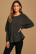 Free People We The Free Amelia Split-Back Thermal Top by Vanessa Jane