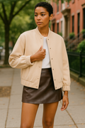 Endless Rose Oversized Felt Varsity Jacket by Vanessa Jane