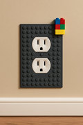 Build-On Duplex Outlet Cover Wall Plate for Kids’ Rooms by B3 Customs