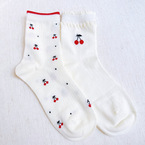 Cherries All Over Sock Set Of 2