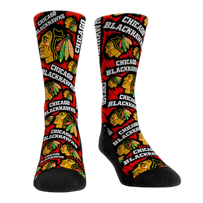 Chicago Blackhawks - Logo Sketch by Rock 'Em Socks