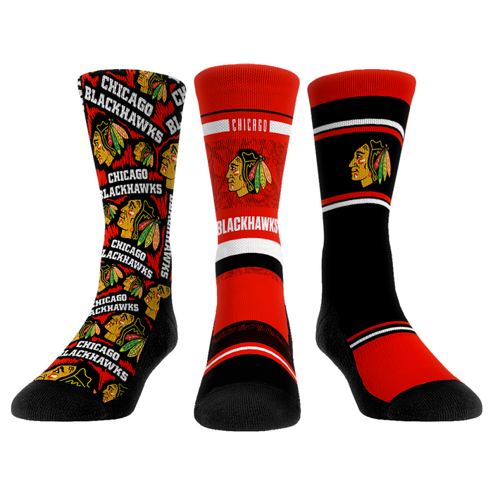 Chicago Blackhawks - 3-Pack by Rock 'Em Socks