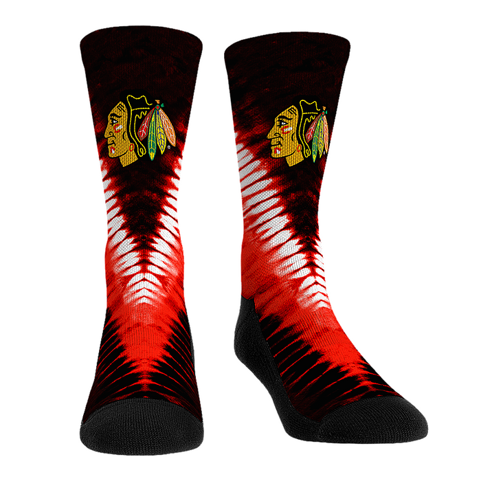 Chicago Blackhawks - V Shape Tie Dye by Rock 'Em Socks