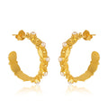 Honeysuckle Hoop Earrings - Pearl by Christina Greene