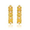 Honeysuckle Hoop Earrings - Pearl
