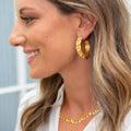 Honeysuckle Hoop Earrings - Pearl by Christina Greene