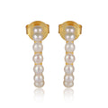 Luna Hoop Earrings - Pearl by Christina Greene