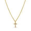 Dainty Pearl Cross Necklace by Christina Greene