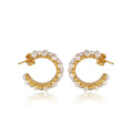 Sea Salt Hoop Earrings - Pearl by Christina Greene