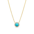 Aubrey 14K Gold Turquoise Pendant Necklace with Diamonds by Christina Greene