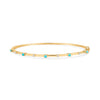 Emily 14k Gold Sleek Bangle in White Diamonds
