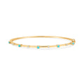 Emily 14k Gold Sleek Bangle in White Diamonds by Christina Greene