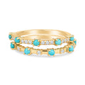 Marilyn 14K Gold Turquoise Ring with White Diamonds by Christina Greene