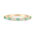 Marilyn 14K Gold Turquoise Ring with White Diamonds by Christina Greene