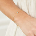 Nina 14K Gold Dainty Bracelet with White Diamonds by Christina Greene