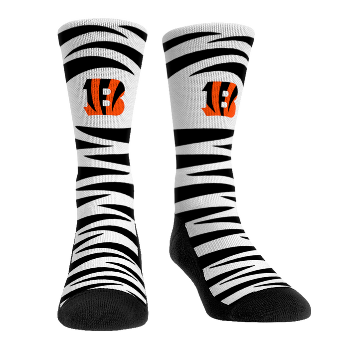 Cincinnati Bengals - Bengal Stripes (White) by Rock 'Em Socks