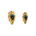 Gold & Bold Stud Earrings - Turquoise by Christina Greene