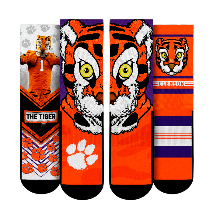 Clemson Tigers - Mascot 3-Pack by Rock 'Em Socks
