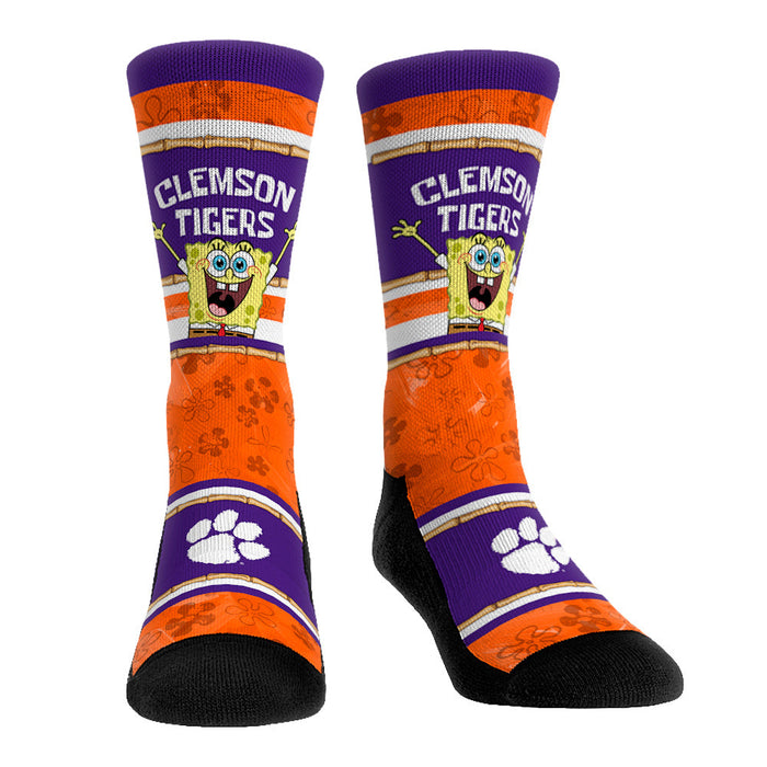 Clemson Tigers - SpongeBob SquarePants Tiki Stripe by Rock 'Em Socks